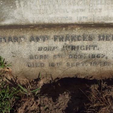 MELLISH Henry Alexander 1866-1922 :: MELLISH Eric Alexander 1903-1922 :: MELLISH Mary Ann Frances nee WRIGHT 1867-1949 