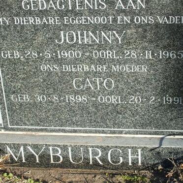 MYBURGH Johnny 1900-1965 &amp; Cato 1898-1991