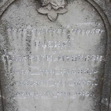 MYBURGH Rachel Elizabeth nee VAN BLERK 1856-1914