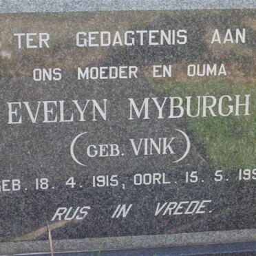 MYBURGH Evelyn nee VINK 1915-1991