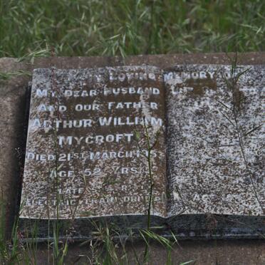 MYCROFT Arthur William  -1953