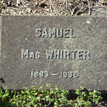 MacWHIRTER Samuel 1883-1935