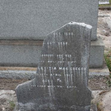 MACGREGOR ?letitia -1917 :: ? 1898