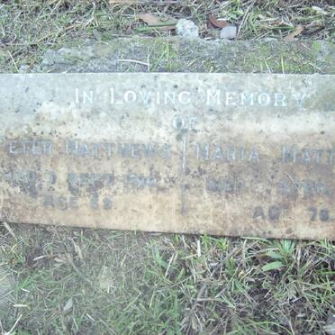 MATTHEWS Peter -1910 &amp; Maria -191?