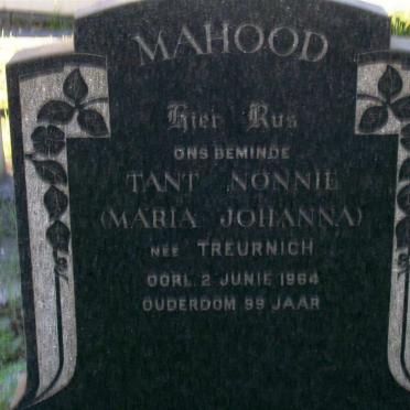 MAYHOOD Maria Johanna nee TREURNICH -1964