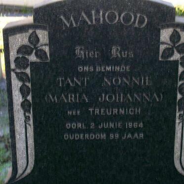 MAYHOOD Maria Johanna nee TREURNICH -1964