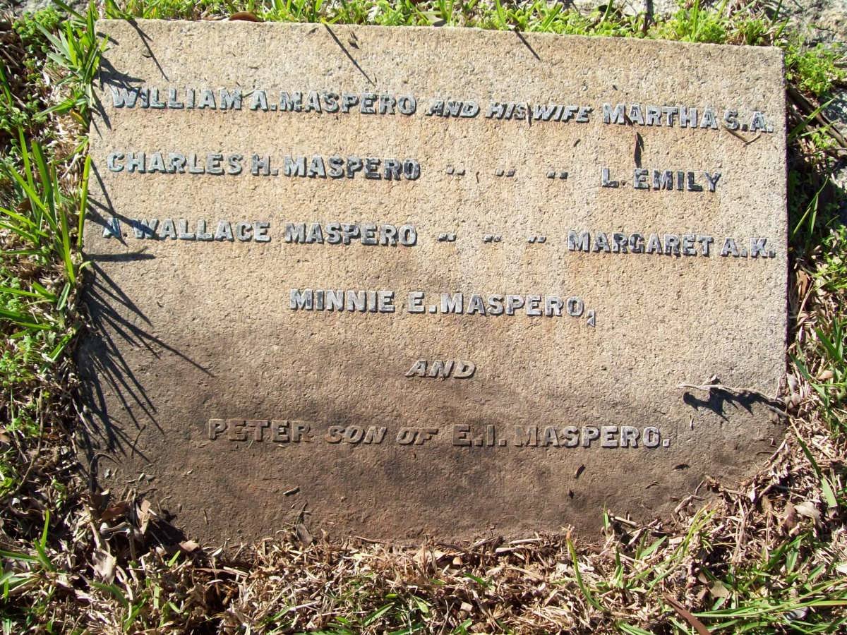 MASPERO William A. &amp; Martha S.A. :: MASPERO Charles H. &amp; L. Emily