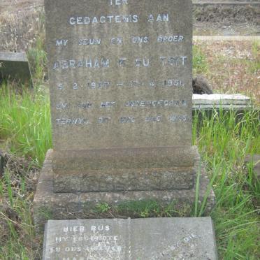 MATTHEE Maria nee CONRADIE :: DU TOIT Abraham F. du 1937-19?1