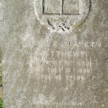 MATTHEWS Maria Elizabeth 1853-1896 