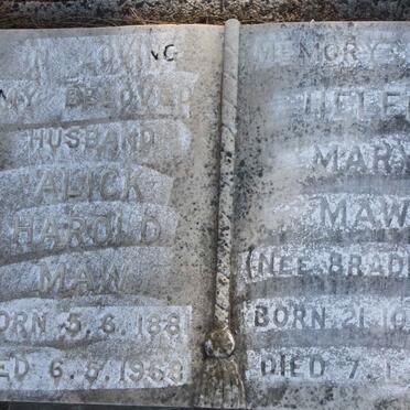 MAW Alick Harold 1881-1968 Helen Mary BRADFIELD 1887-1979