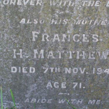 MATTHEWS Frances H. -1941 