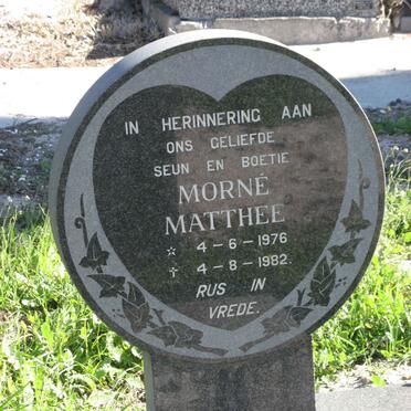 MATTHEE Morne 1976-1982
