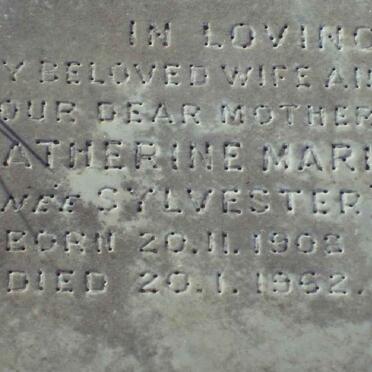 MATTHEE Catherina Maria nee SYLVESTER 1908-1962