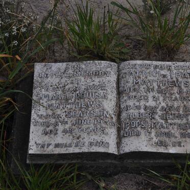 MATTHEWS Albert Henry -1950 &amp; Mabel Louisa SEARSON -1938 :: MATTHEWS Patricia -1941