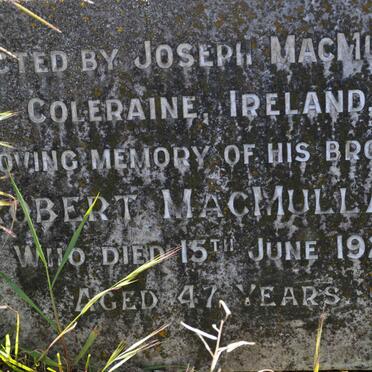 MACMULLAN Robert -1921