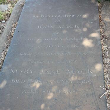 MACK John -1955 &amp; Mary Jane -1969