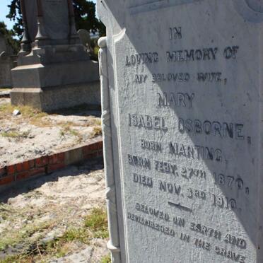 OSBORNE Mary Isabel nee MARTING 1870-1910