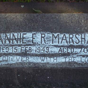 MARSHALL J.C. -1942 &amp; Annie E.R. -1949 