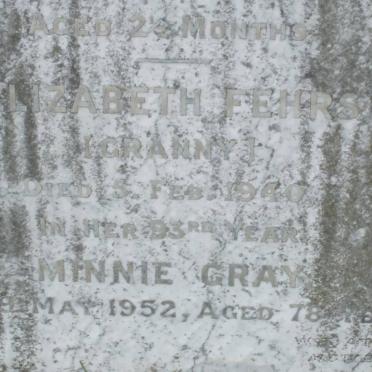 FEHRS Elizabeth -1940 :: GRAY Minnie -1952