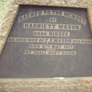 MASON Charles Frederick 1842-1926 &amp; Harriett BISDEE -1917