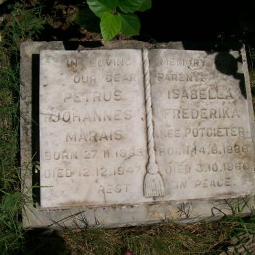 MARAIS Petrus Johannes 1883-1947 &amp; Isabella Frederika POTGIETER 1886-1960