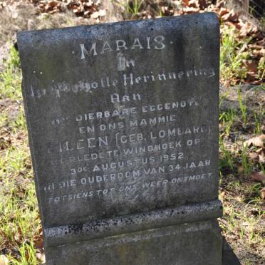 MARAIS Eileen nee LOMBARD -1952