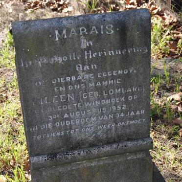 MARAIS Eileen nee LOMBARD -1952