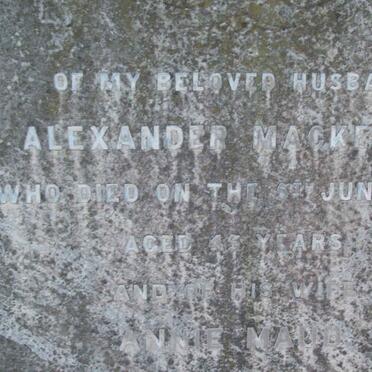 MACKENZIE Alexander -1890 &amp; Annie Maud -1950 