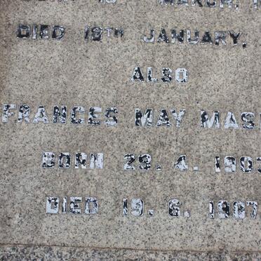MASKEW Constance Elizabeth 1963-1981 :: MASKEW Frances May 1903-1987 