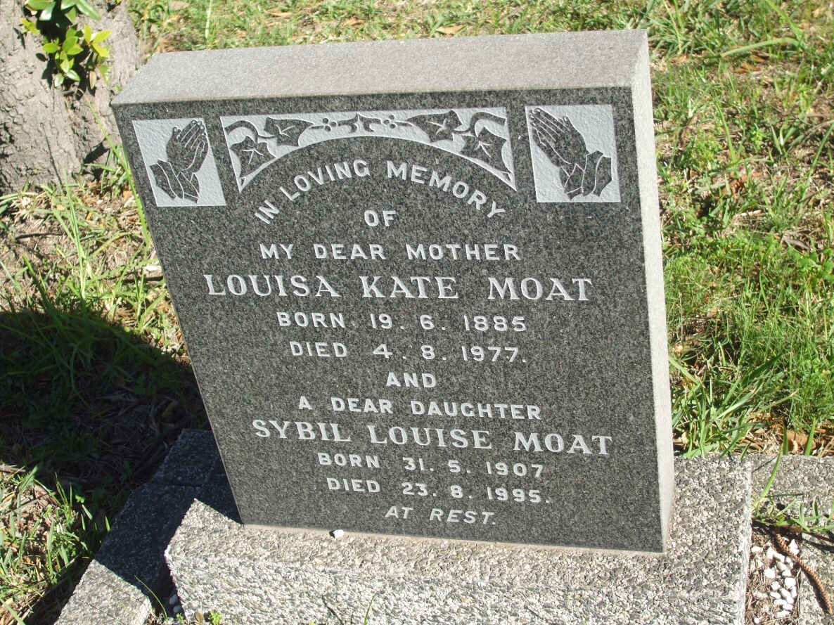 MOAT Louisa Kate 1885-1977 :: MOAT Sybil Louise 1907-1995