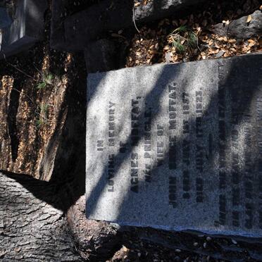 MOFFAT Agnes nee PRINGLE 1857-1923