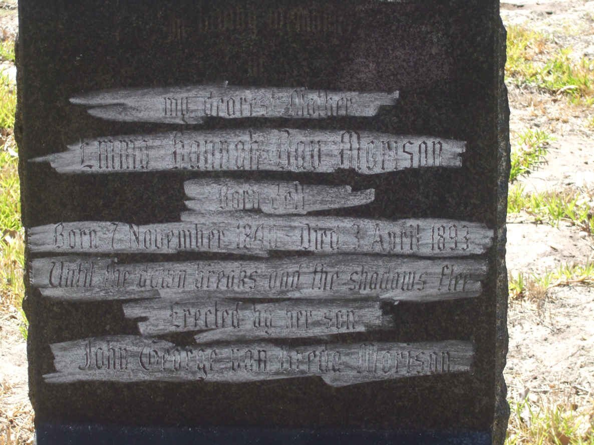 MORISON Emma Hannah nee BELL 1840-1893