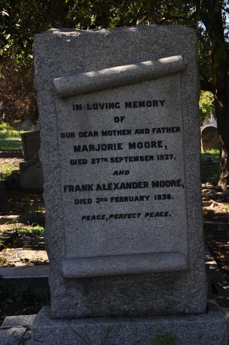 MOORE Frank Alexander -1938 &amp; Marjorie -1937