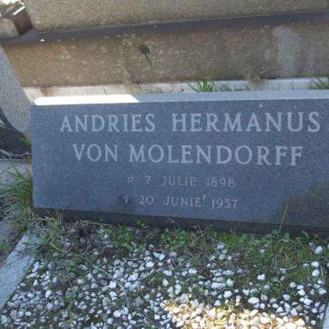 MOLENDORFF Andries Hermanus, van 1898-1957