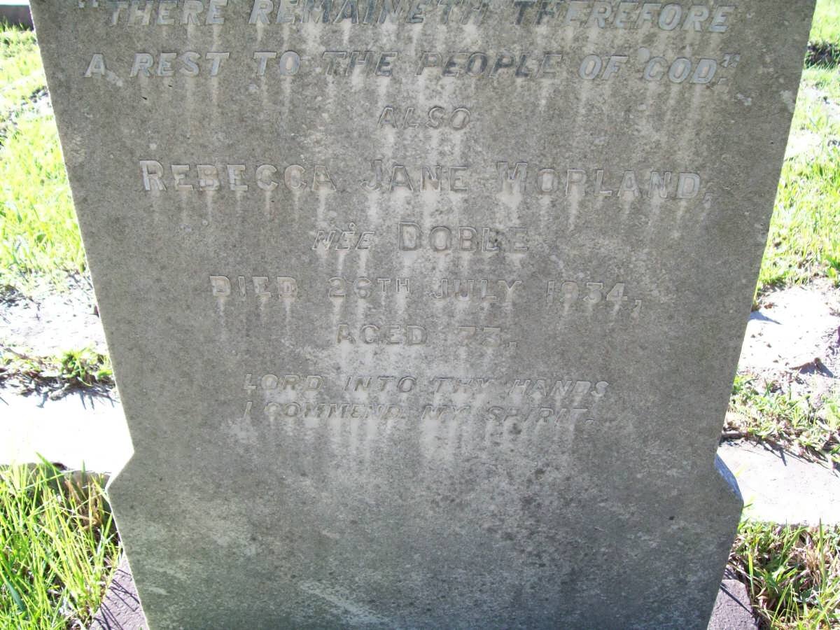 MORLAND Rebecca Jane nee DOBLE -1934