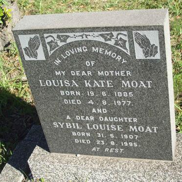 MOAT Louisa Kate 1885-1977 :: MOAT Sybil Louise 1907-1995