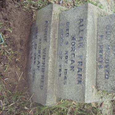 MORGAN Allan Frank -1945 &amp; Annie Winnifred -1965