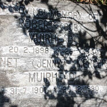 MUIRHEAD Robert 1898-1950 &amp; Janet MERCER 1901-1990