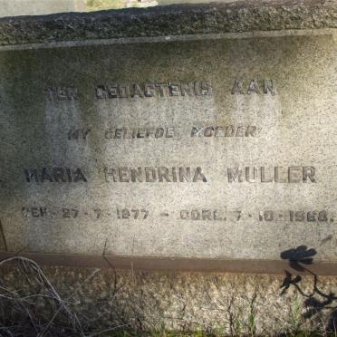 MULLER Maria Hendrina 1877-1968