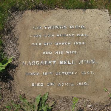 MUIR Thomas 1844-1934 &amp; Margaret Bell 1847-1919