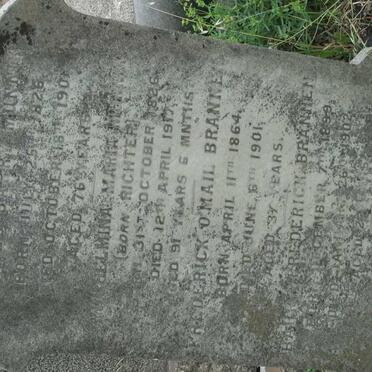 MUNNIK James Barry 1826-1902 &amp; Wilhelmina Maria RICHTER 1826-1917