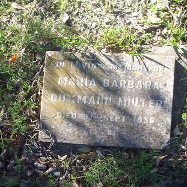 MULLER Maria Barbara nee BUXMANN -1936