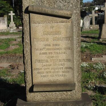 MULEIRO Manoel Gomes -1940 :: VENANCIO Freda nee GREIG 1899-1943