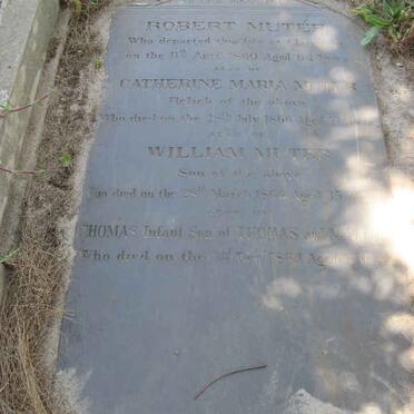 MUTER Robert 1860 &amp; Catherine Maria -1886 :: MUTER William -1866 :: MUTER Thomas -1864