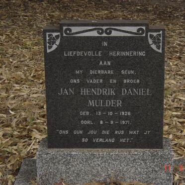 MULDER Jan Hendrik Daniel 1926-1971