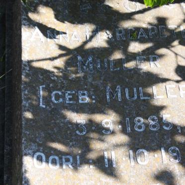 MULLER Johanes Petrus 1877-1962 &amp; Anna Margaretha nee MULLER 1885-1947