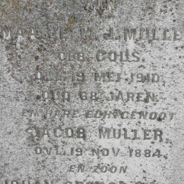 MULLER Jacob -1884 &amp; Maatje M.J. COLLS -1910