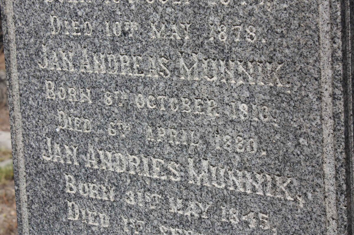MUNNIK Jan Andries 1816-1880