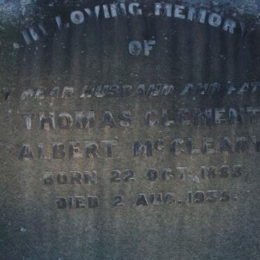McCLEARY Thomas Clement Albert 1888-1935