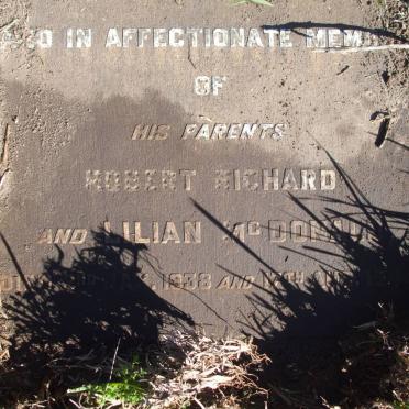 McDONALD Robert Richard -1938 &amp; Lilian -1944